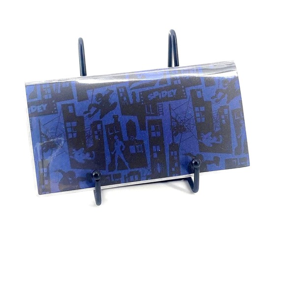 New Checkbook Cover Wallet Vinyl Check Register Protector - Spiderman Cityscape - Picture 1 of 5